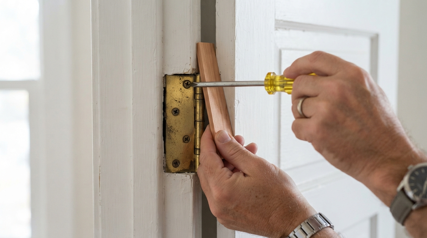 how to fix a sagging door