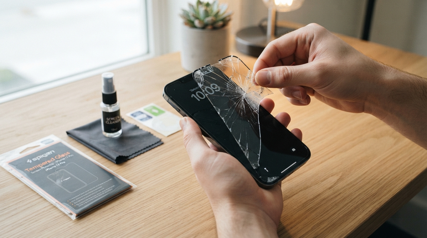 how to fix broken screen protector